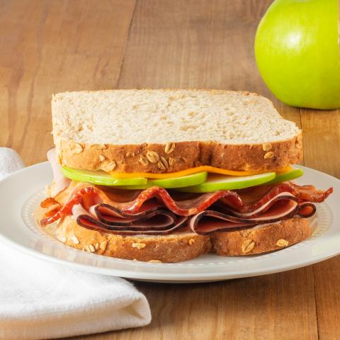 Turkey, Bacon, Apple & Cheddar Sandwich 